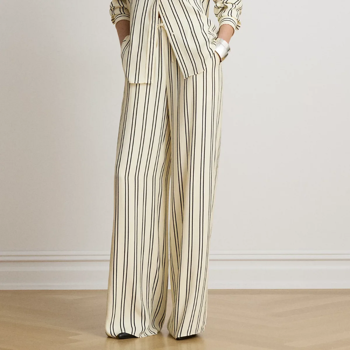 Striped Jacquard Wide-Leg Pant by Ralph Lauren