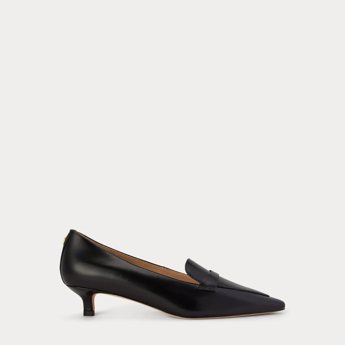 Francesca Glazed Leather Loafer Pump by Ralph Lauren