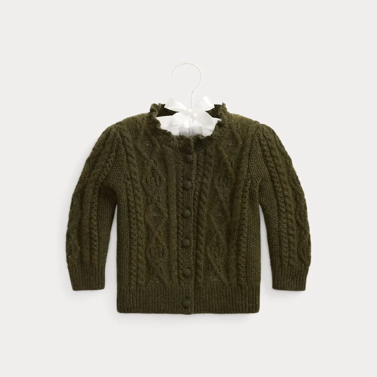 Cable-Knit Cotton-Blend Cardigan by Ralph Lauren