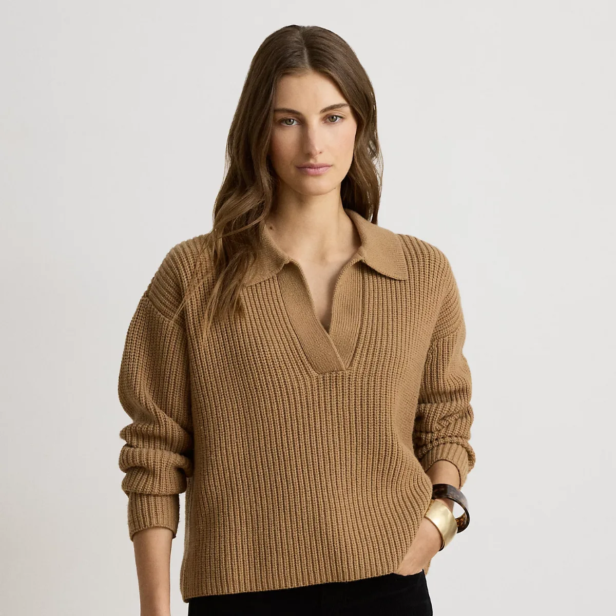 Wool-Blend Polo Sweater by Ralph Lauren