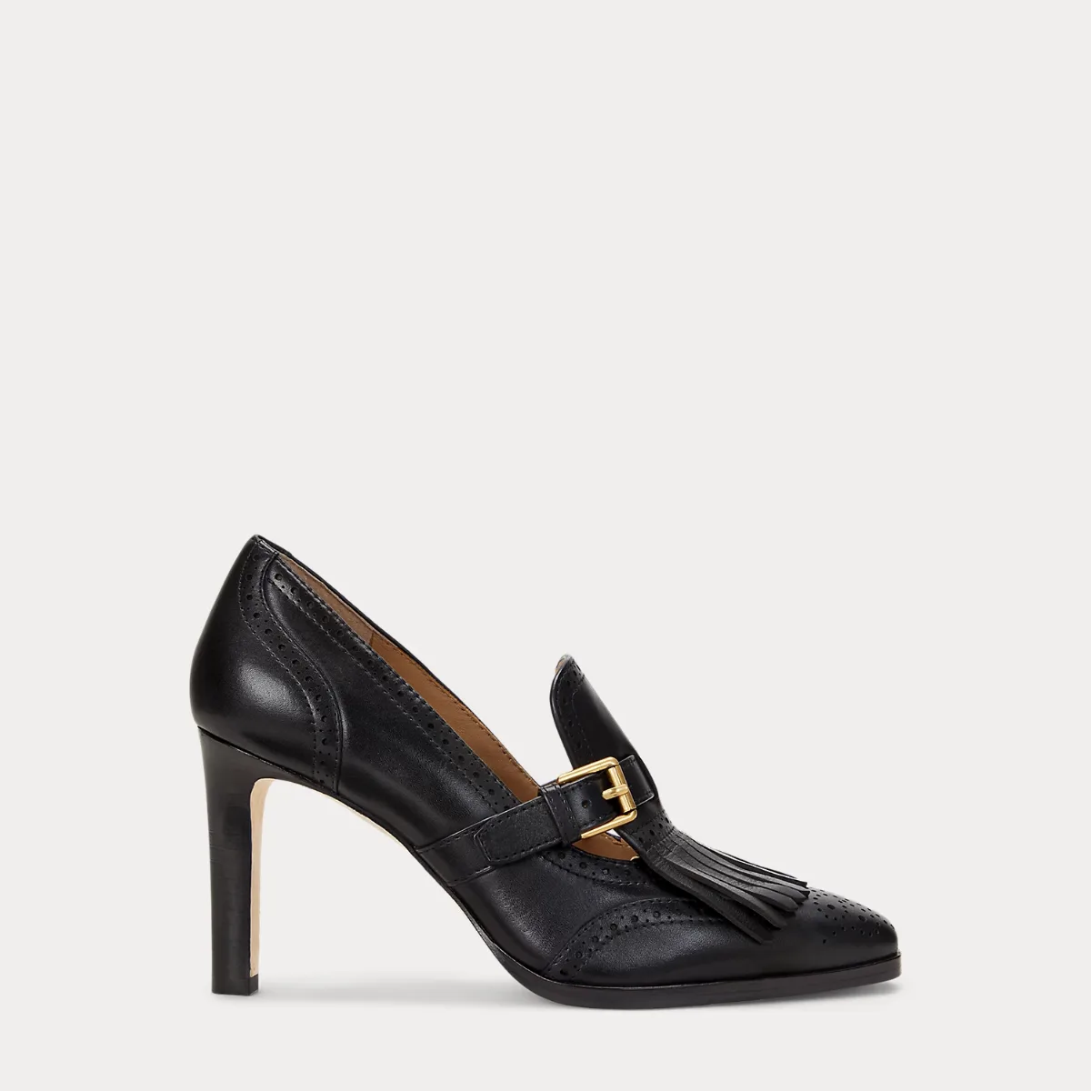 Colleen Perforated Calfskin Kiltie Pump by Ralph Lauren