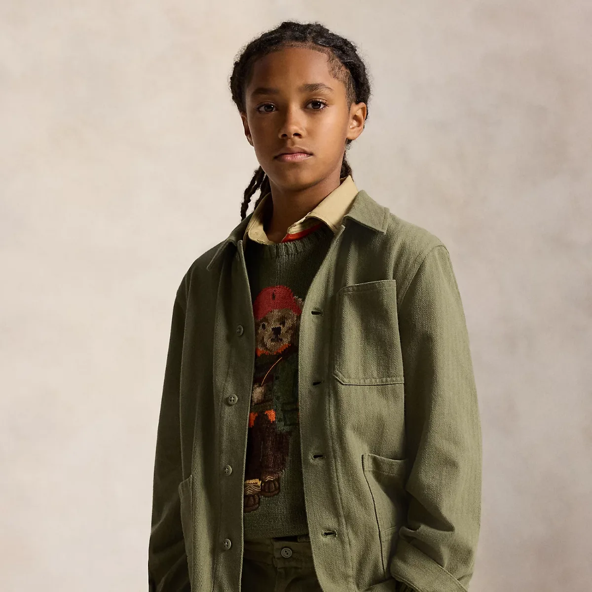 Knit Herringbone Utility Jacket by Ralph Lauren