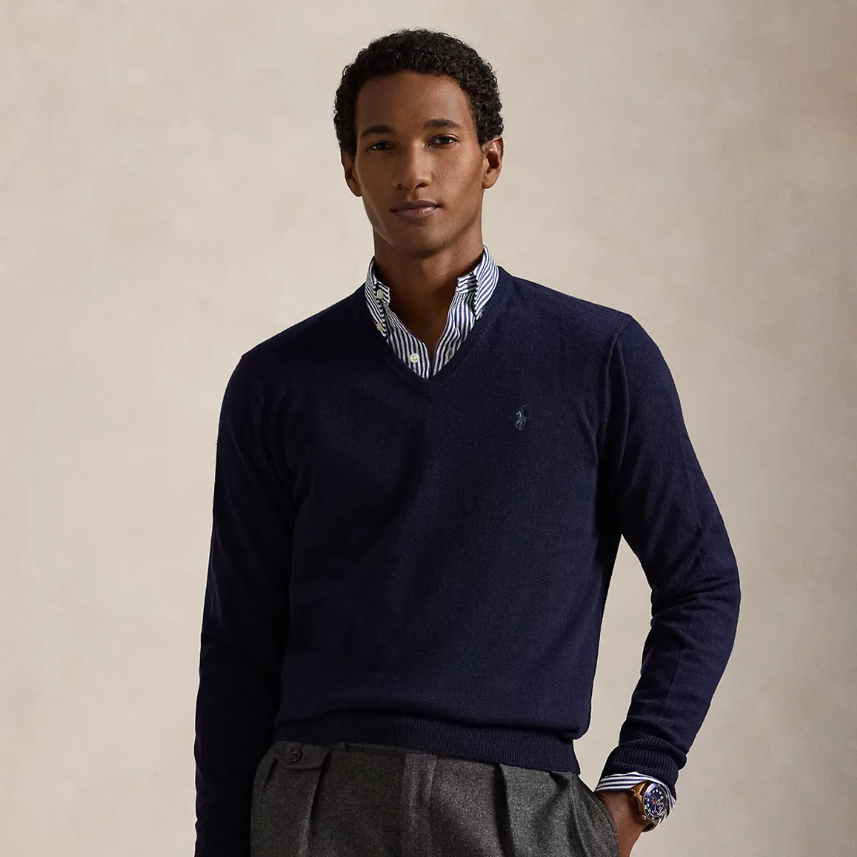 Wool V-Neck Sweater by Ralph Lauren