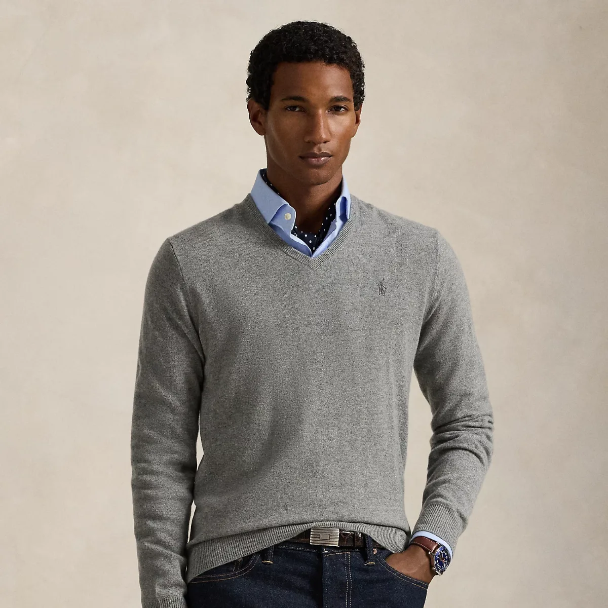 Wool V-Neck Sweater by Ralph Lauren