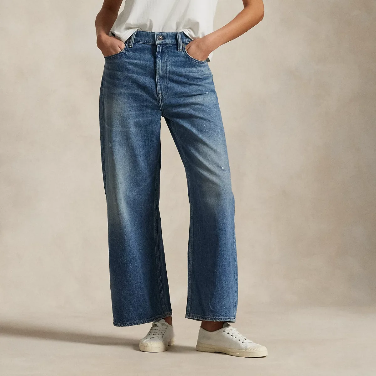 High-Rise Wide-Leg Crop Jean