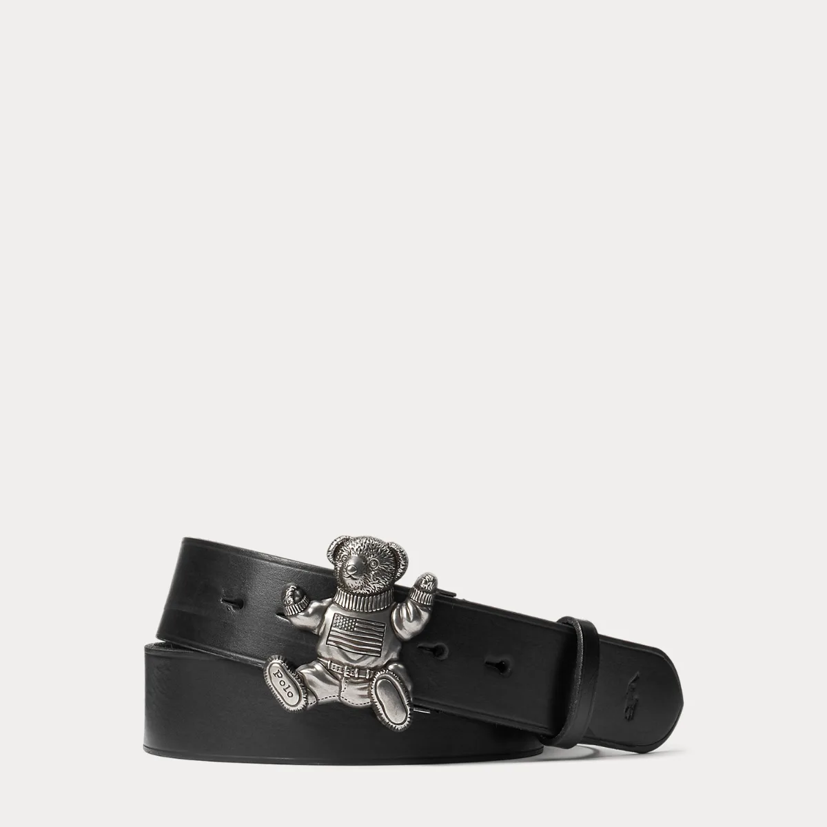 Polo Bear Leather Belt by Ralph Lauren