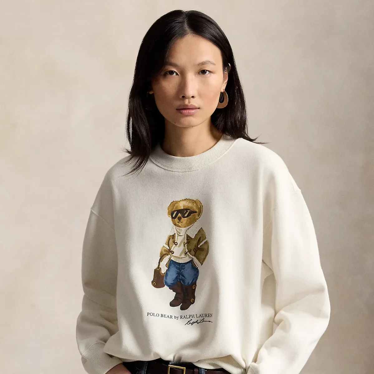 Winter Polo Bear Fleece Crewneck by Ralph Lauren