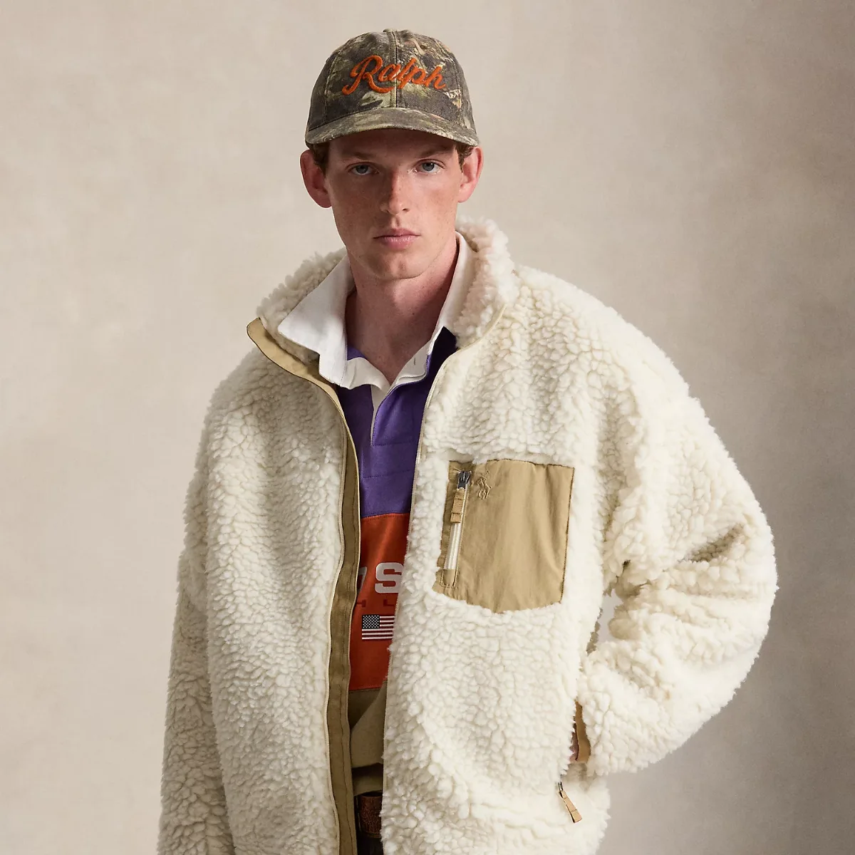 Relaxed Fit Pile Fleece Jacket by Ralph Lauren