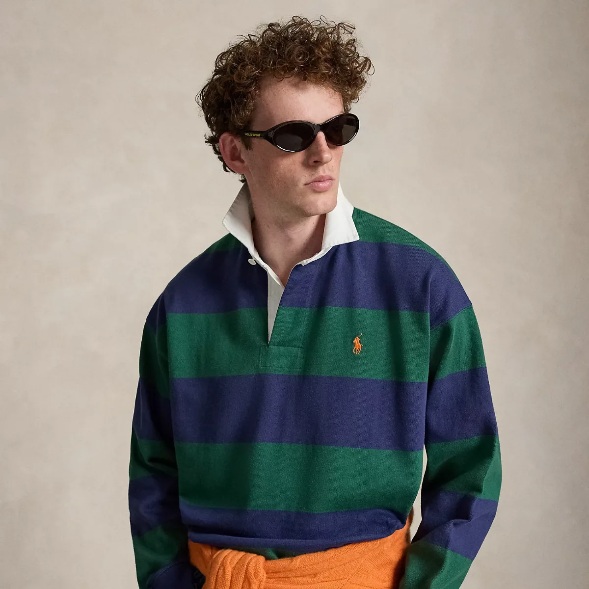 Big Fit Striped Jersey Rugby Shirt