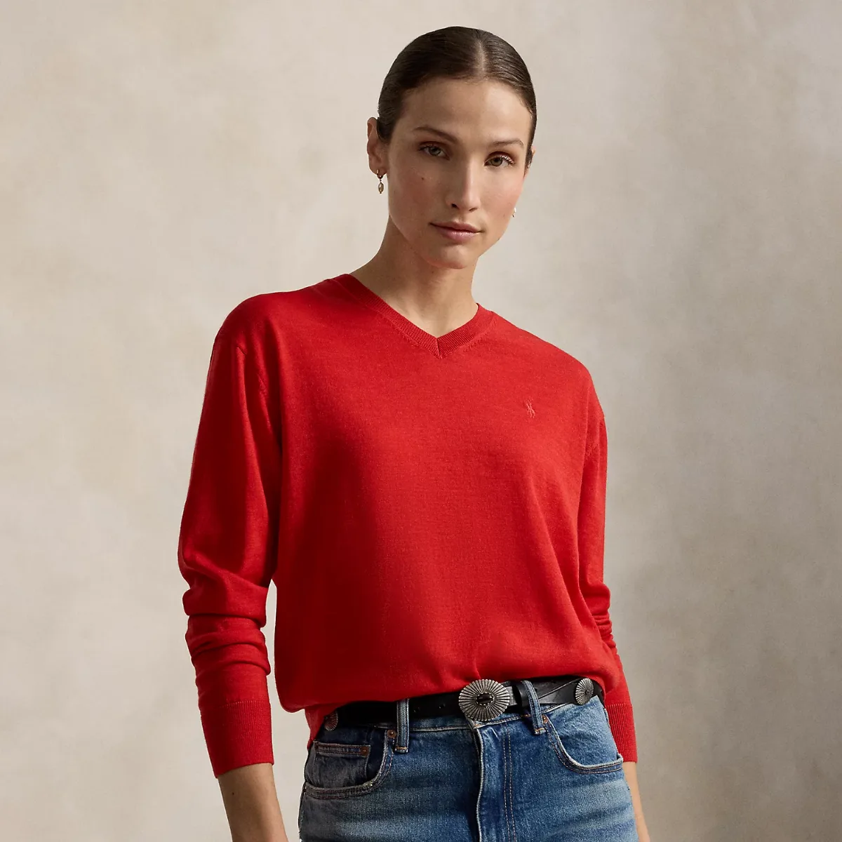 Wool V-Neck Sweater by Ralph Lauren