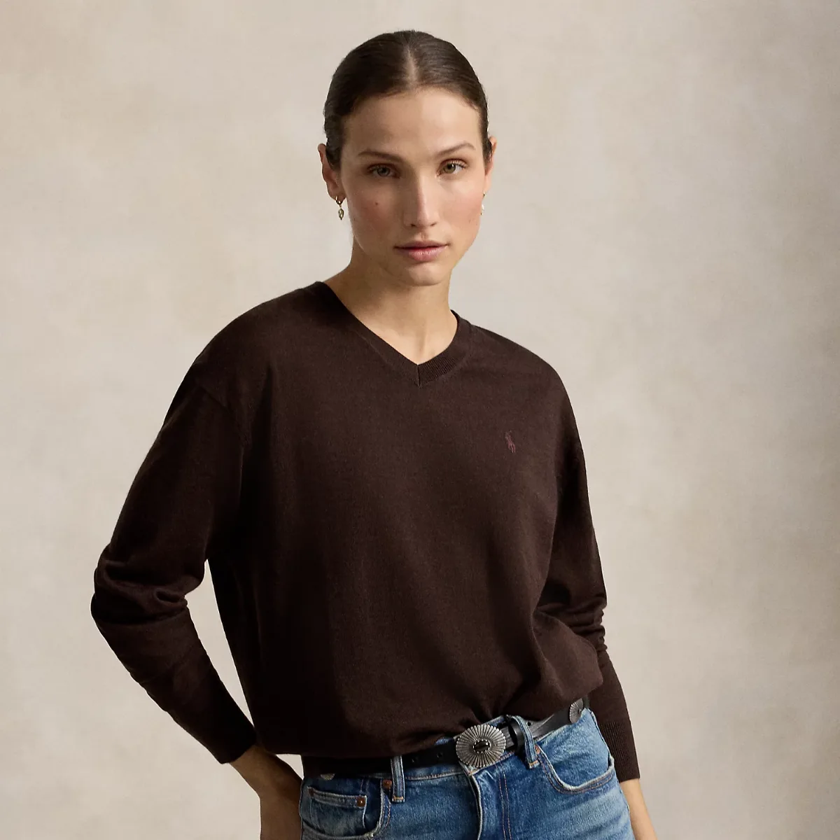 Wool V-Neck Sweater by Ralph Lauren