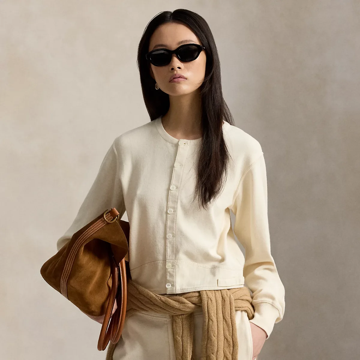 Double-Knit Jacquard Cardigan by Ralph Lauren