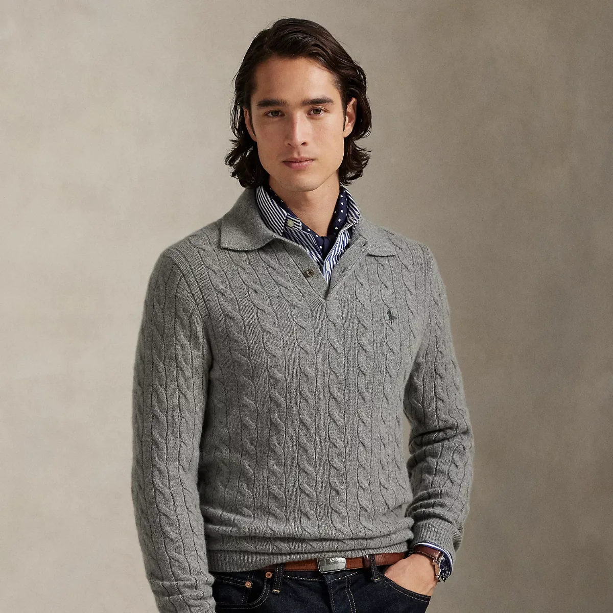 Cable-Knit Wool-Cashmere Sweater by Ralph Lauren