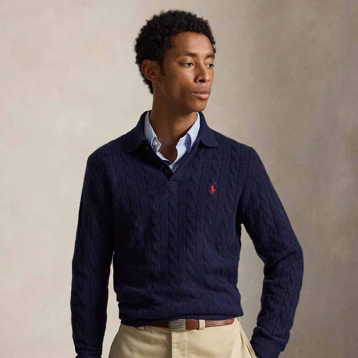 Cable-Knit Wool-Cashmere Sweater by Ralph Lauren