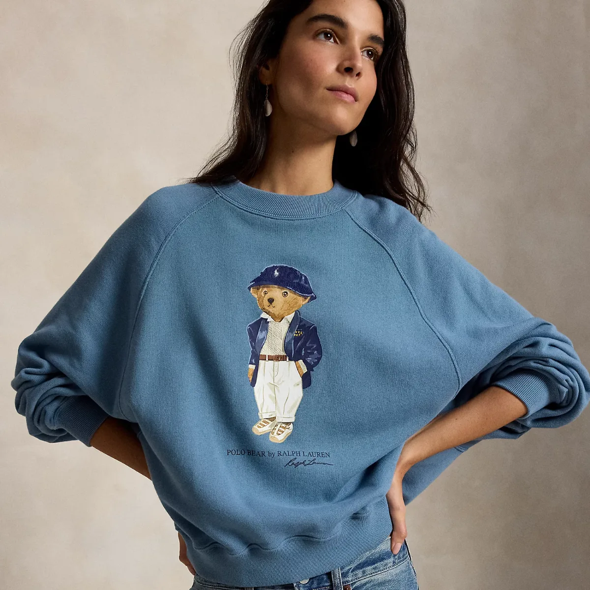 Polo Bear Lightweight Fleece Crewneck by Ralph Lauren
