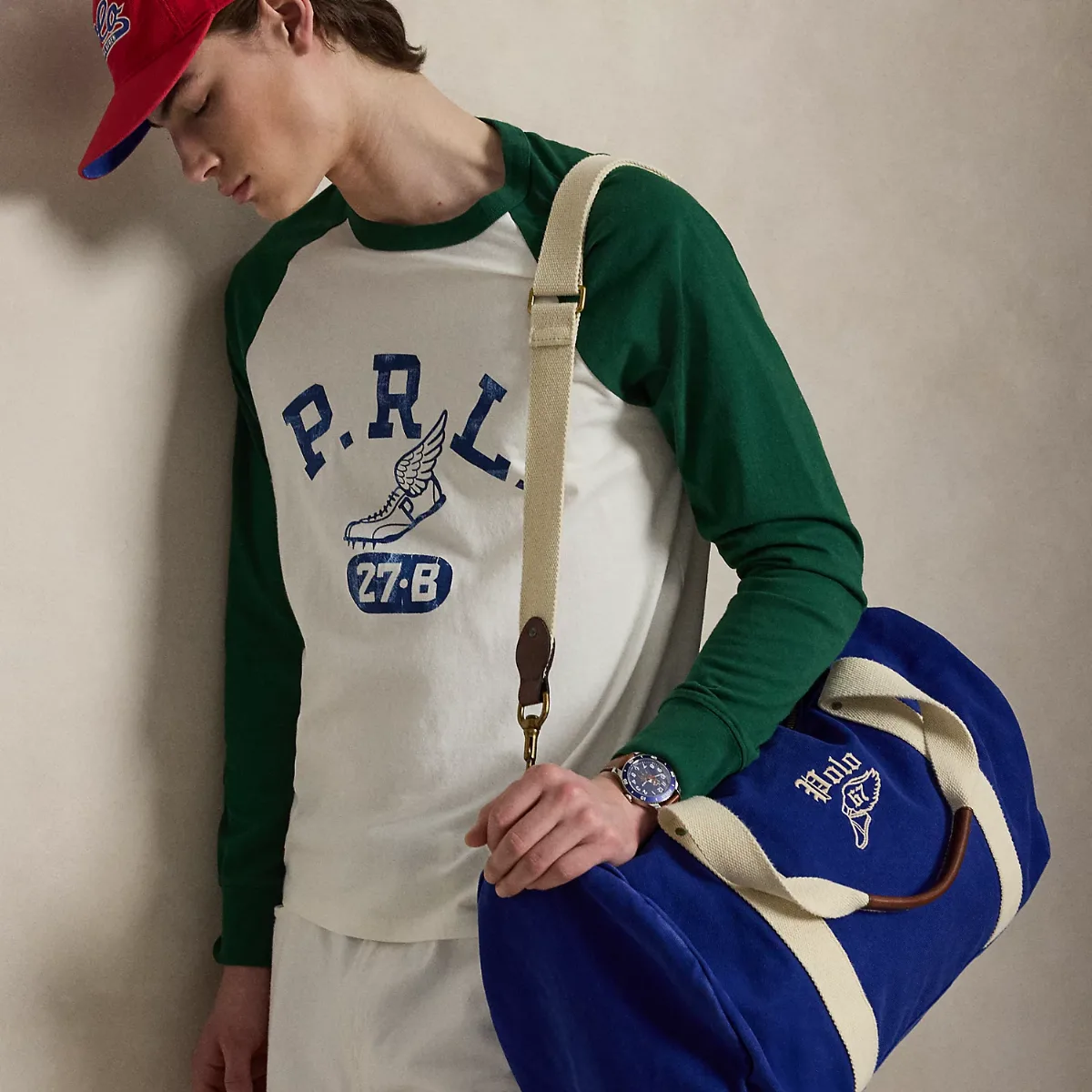 Embroidered Canvas Duffel by Ralph Lauren