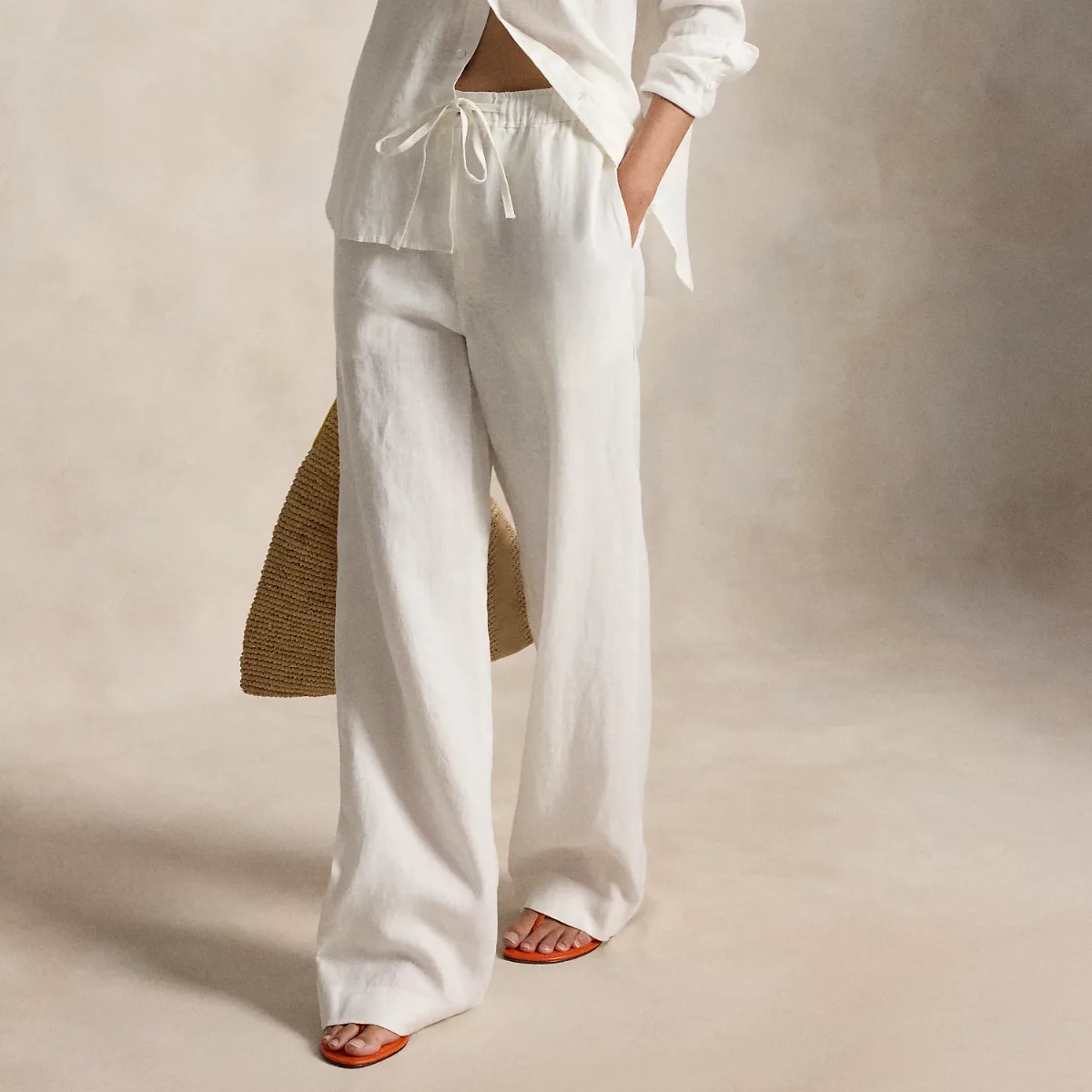 Linen Drawstring Pant