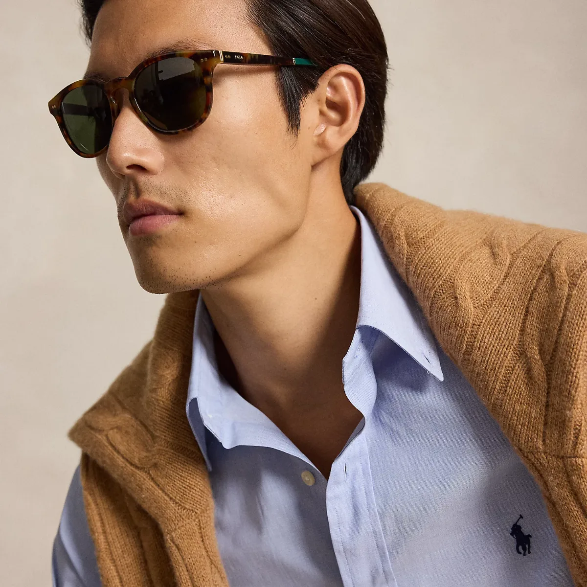 Heritage Rowing Stripe Round Sunglasses by Ralph Lauren
