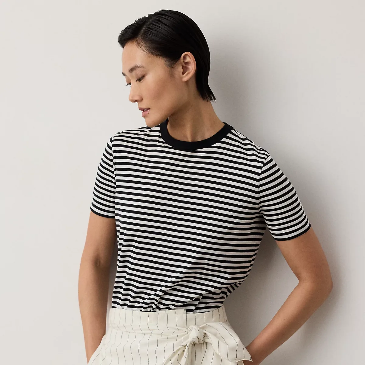 Hallie Striped Cotton Jersey Tee by Ralph Lauren