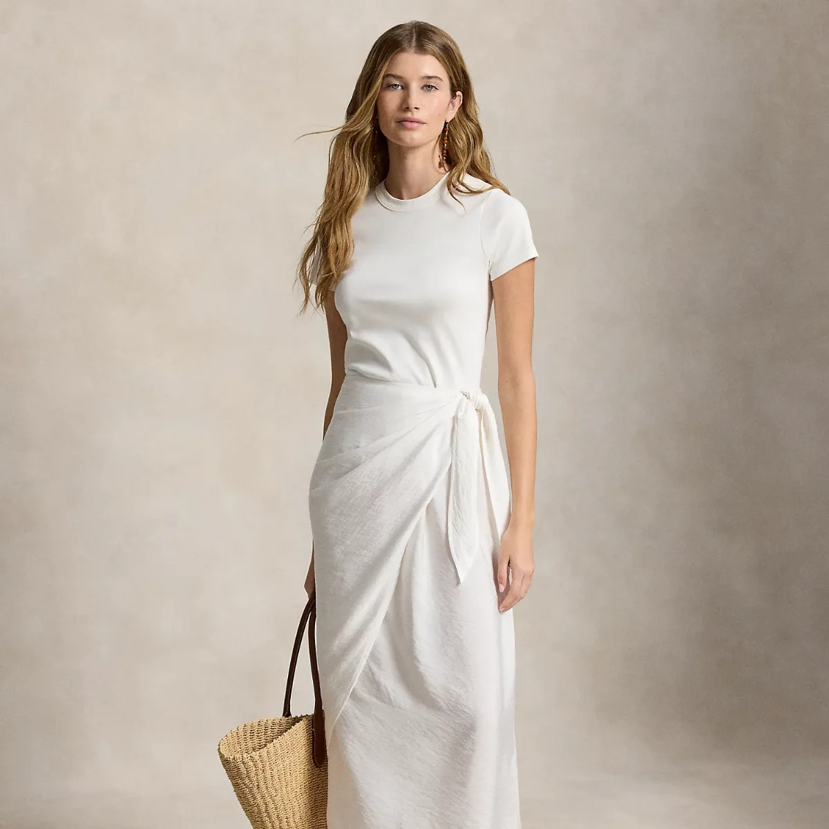 Faux-Wrap Tee Dress by Ralph Lauren
