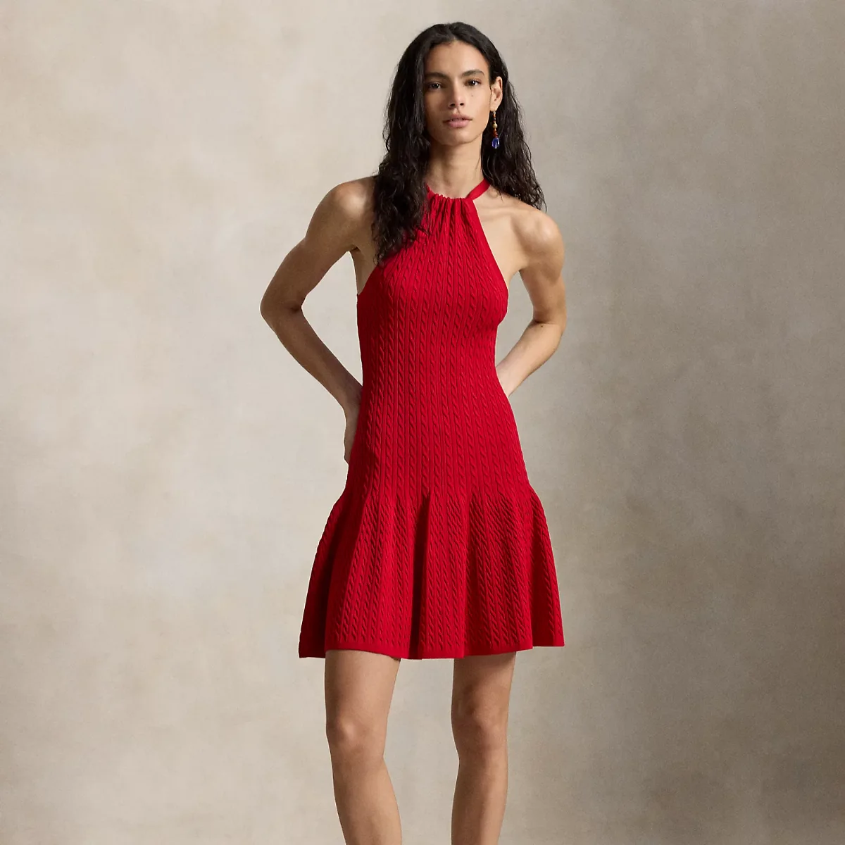 Cable-Knit Halter Dress by Ralph Lauren