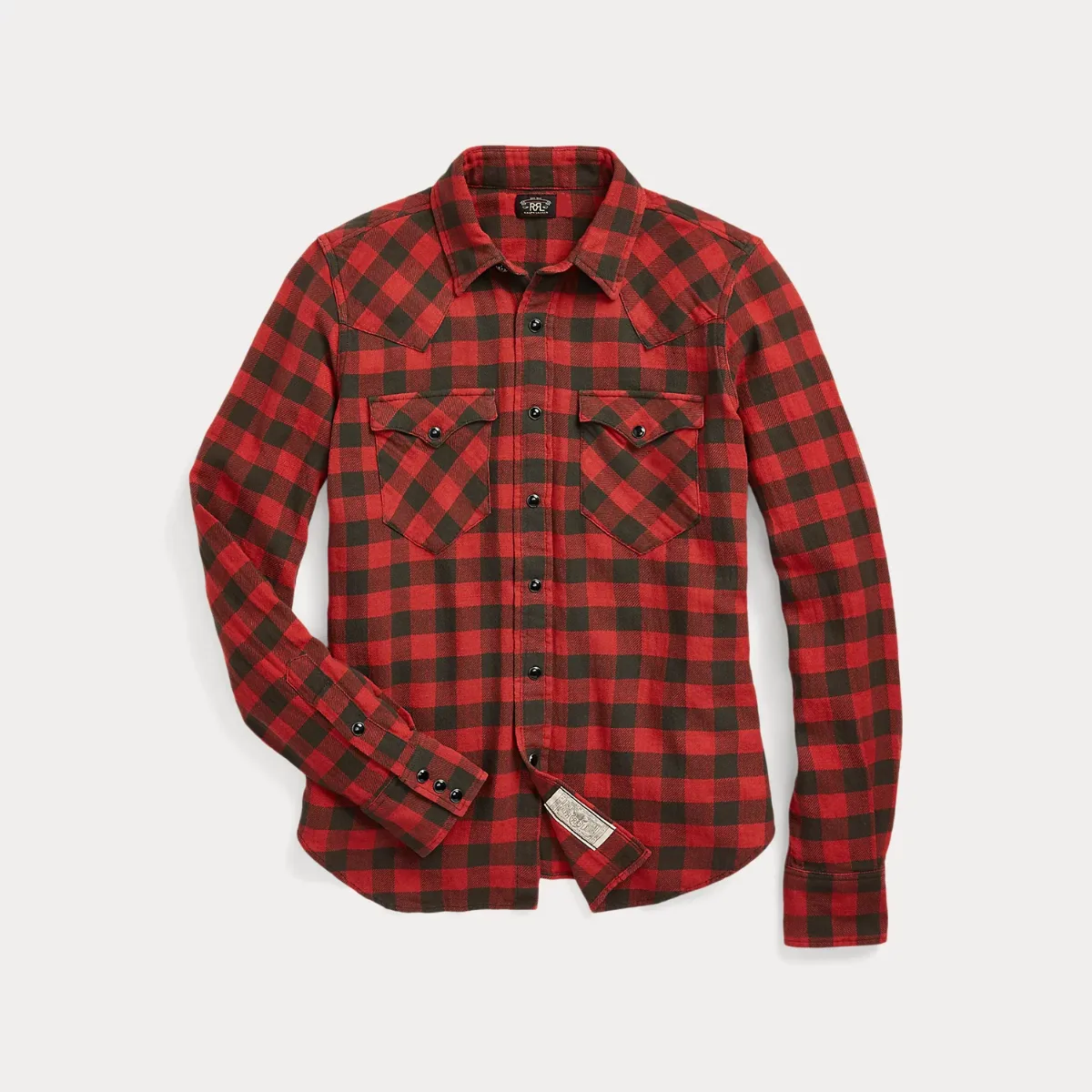 Plaid Cotton-Linen Western Shirt
