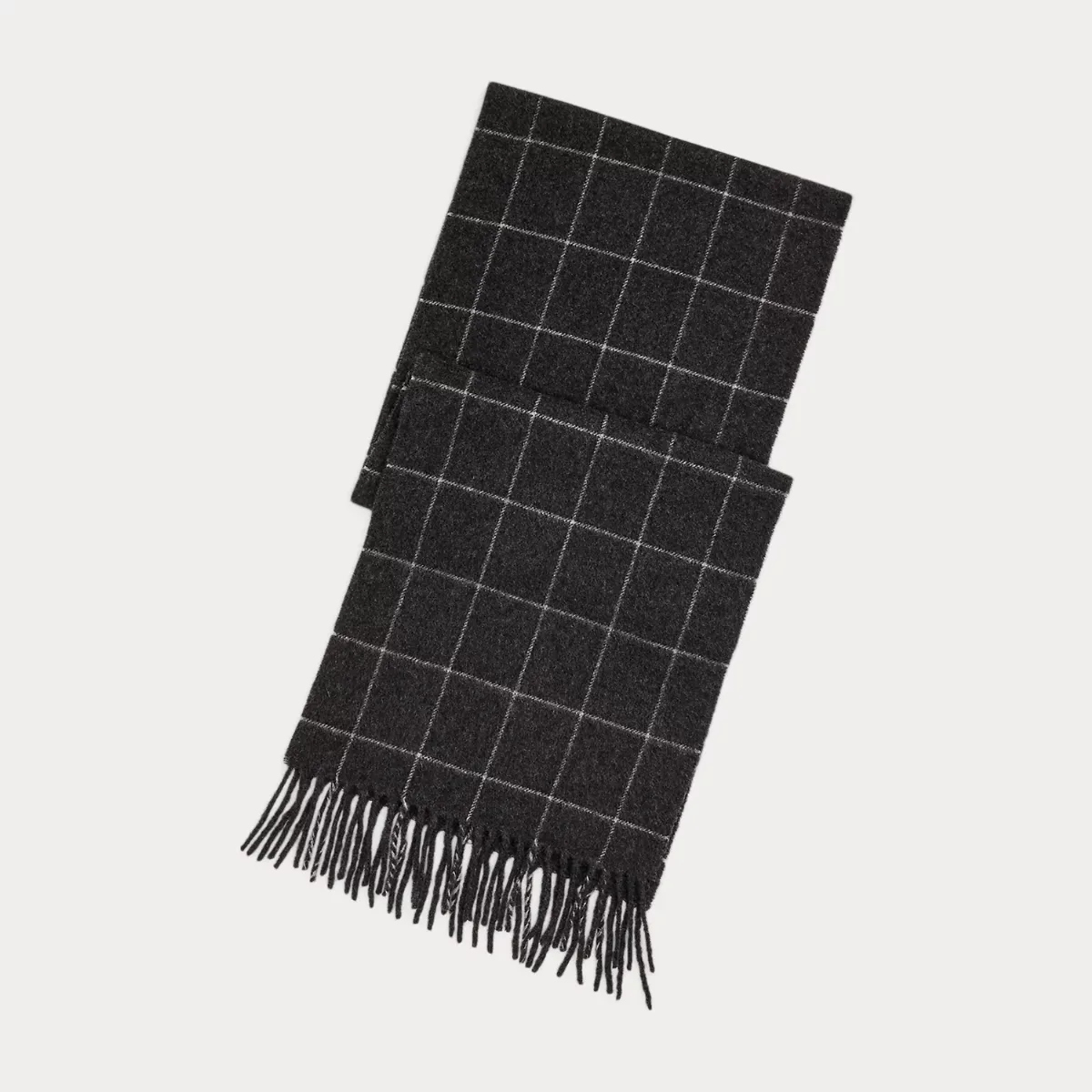 Windowpane Cashmere-Wool Scarf by Ralph Lauren