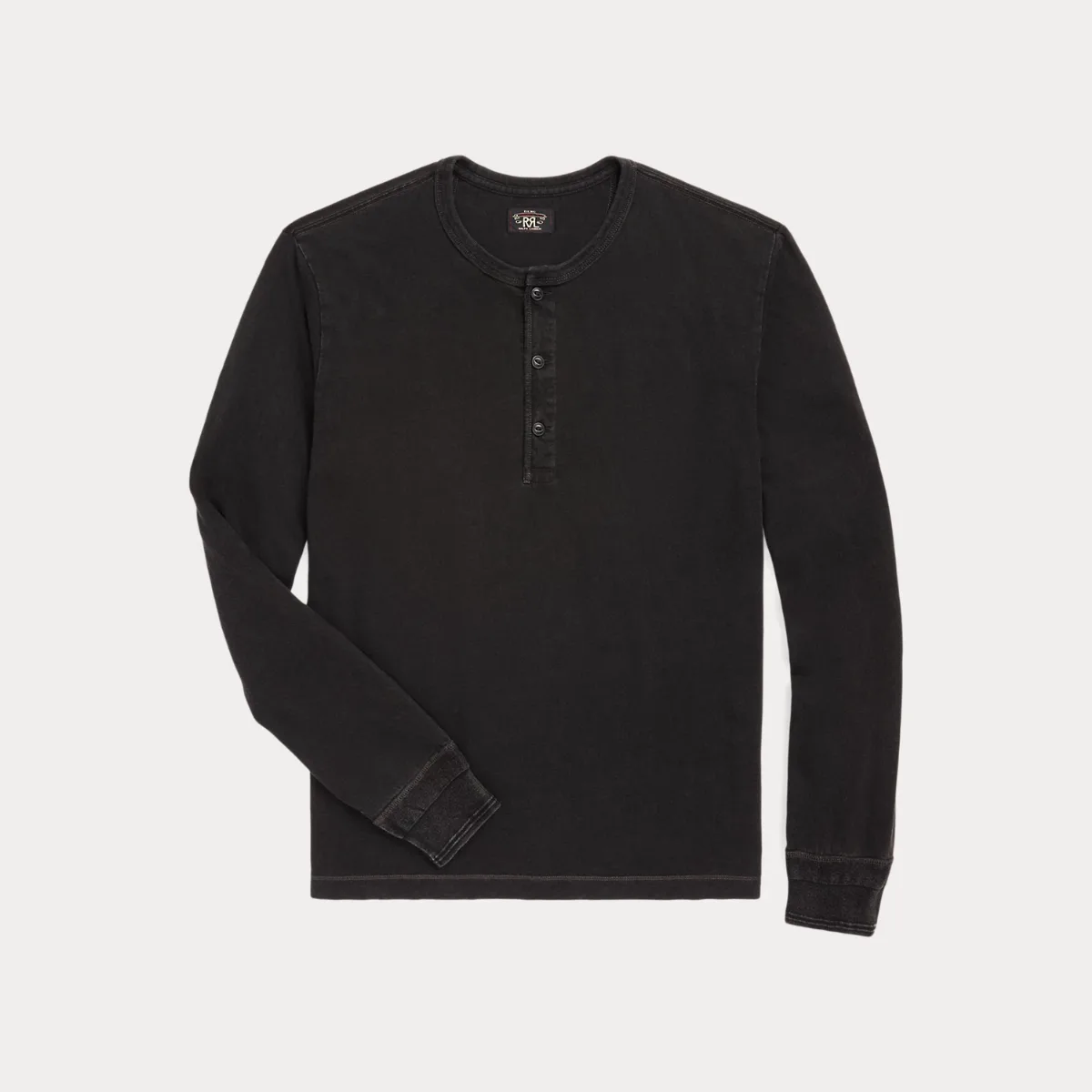Indigo Jersey Henley Shirt by Ralph Lauren