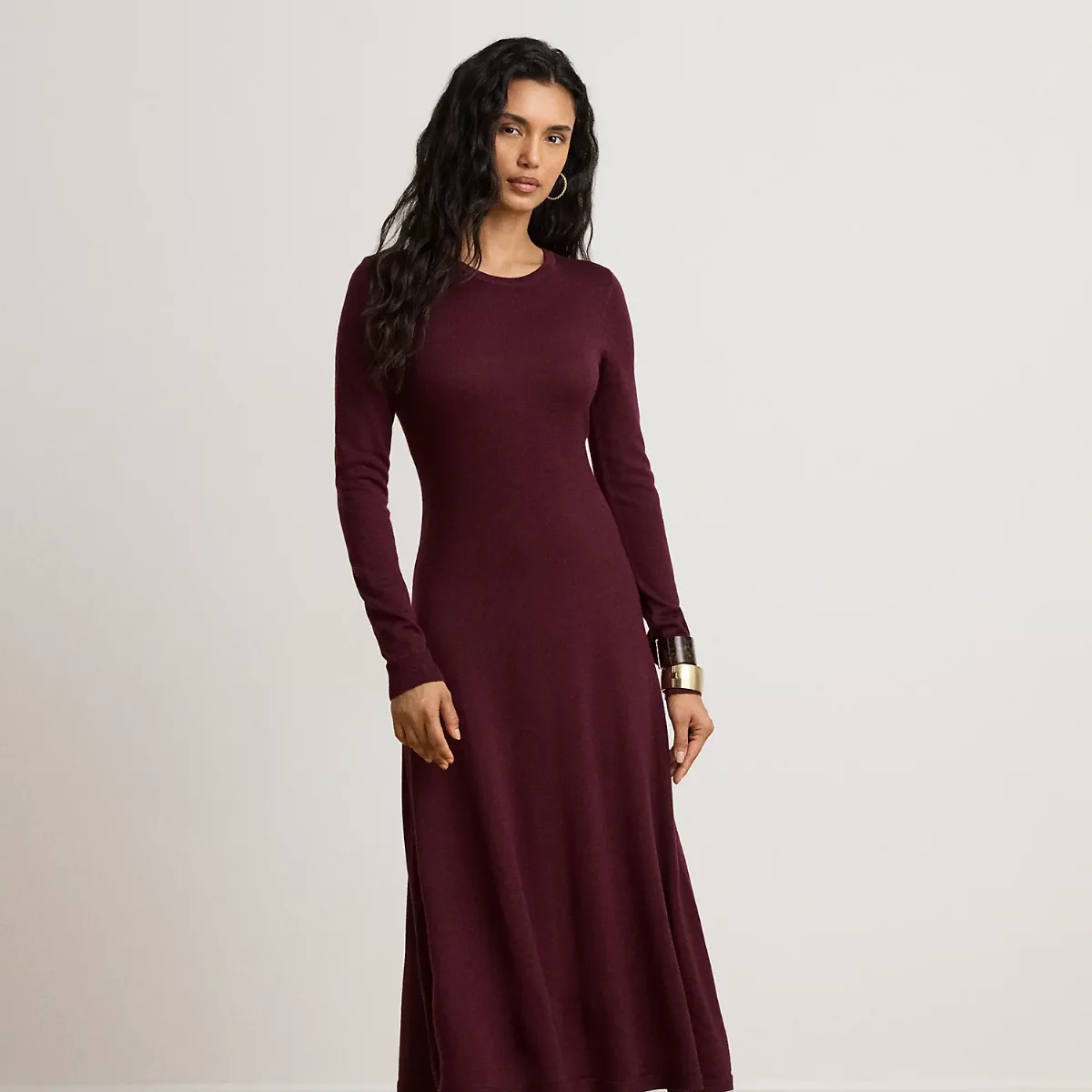Wool Crewneck Sweater Dress