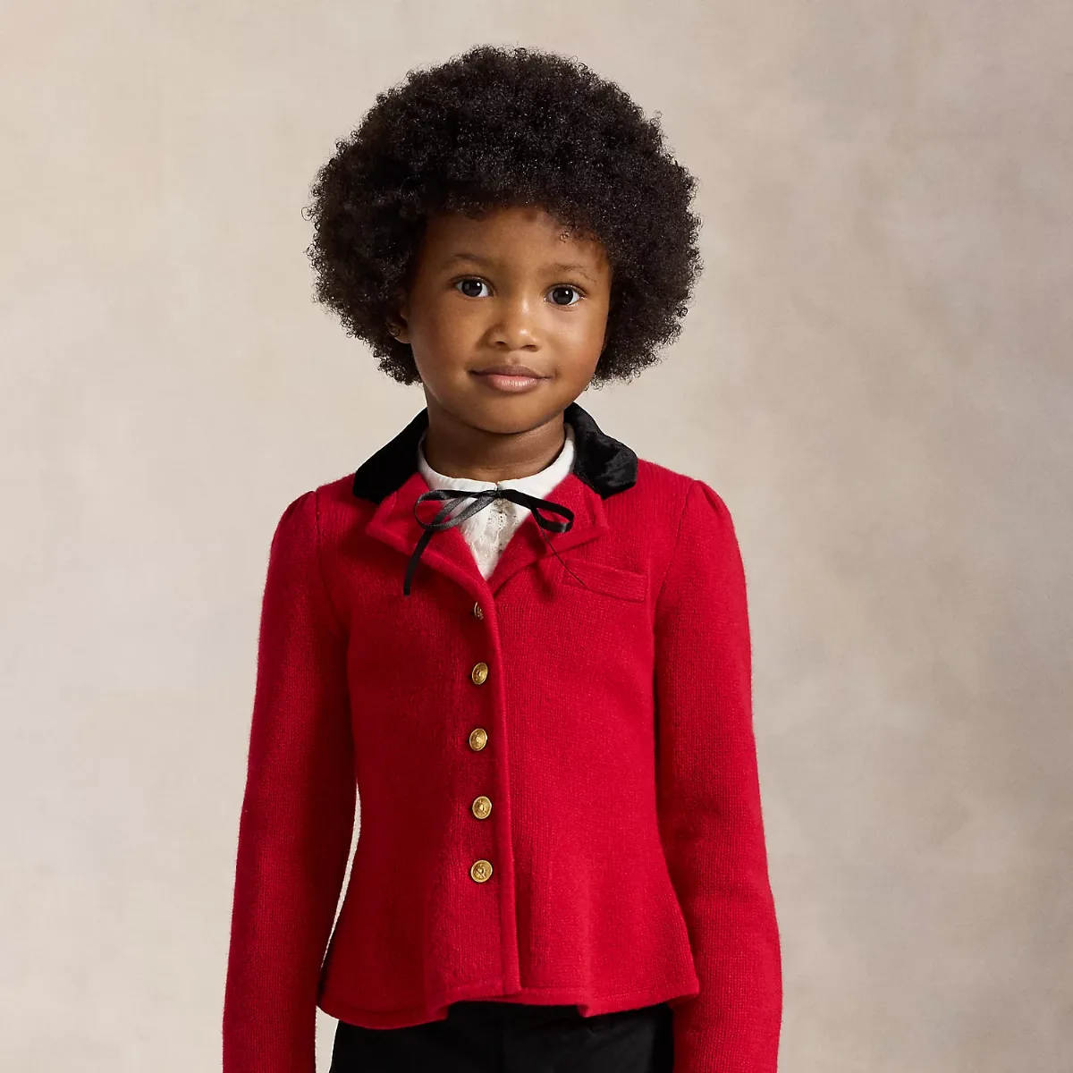 Velvet-Collar Knit Wool Blazer by Ralph Lauren