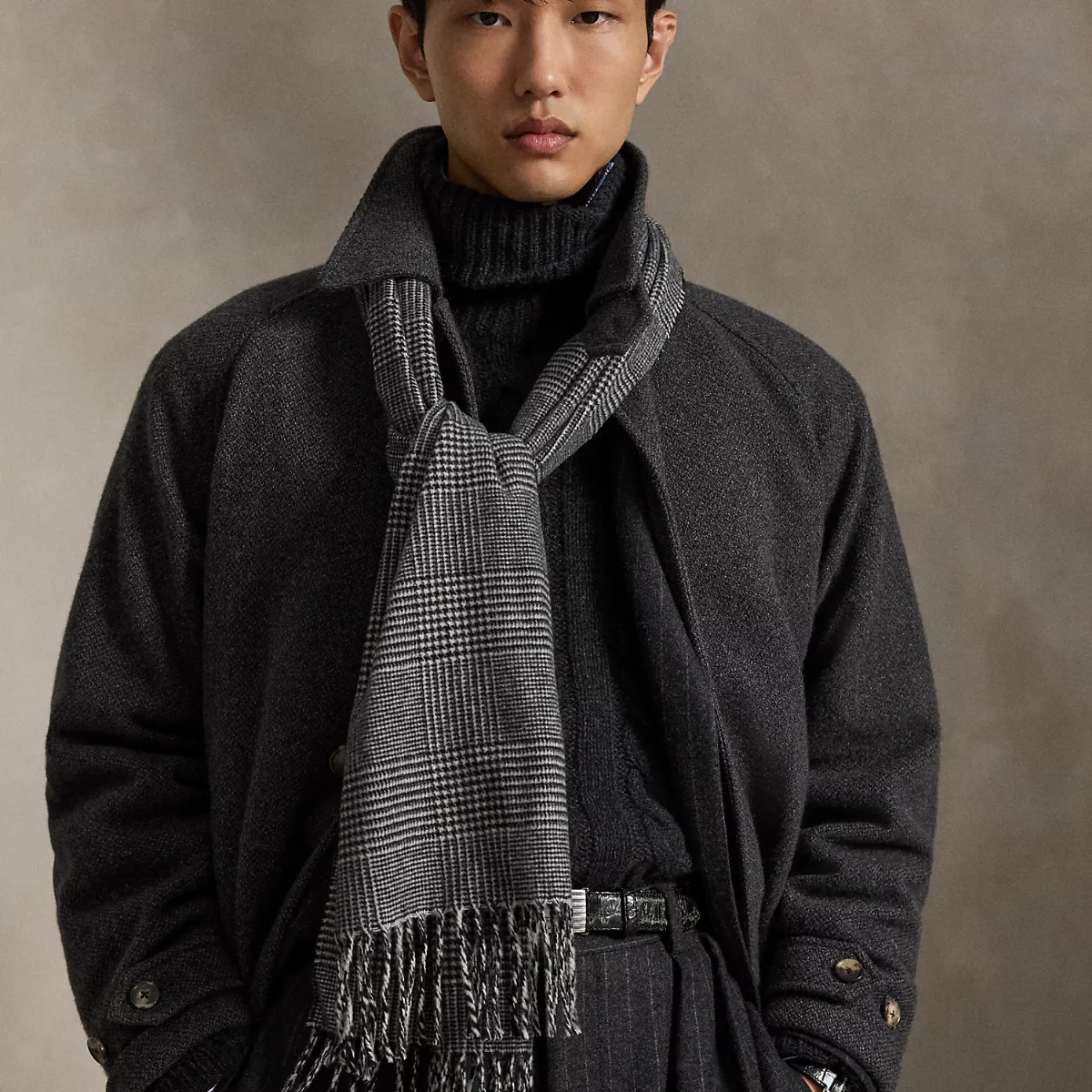 Glen Plaid Cashmere-Wool Scarf by Ralph Lauren