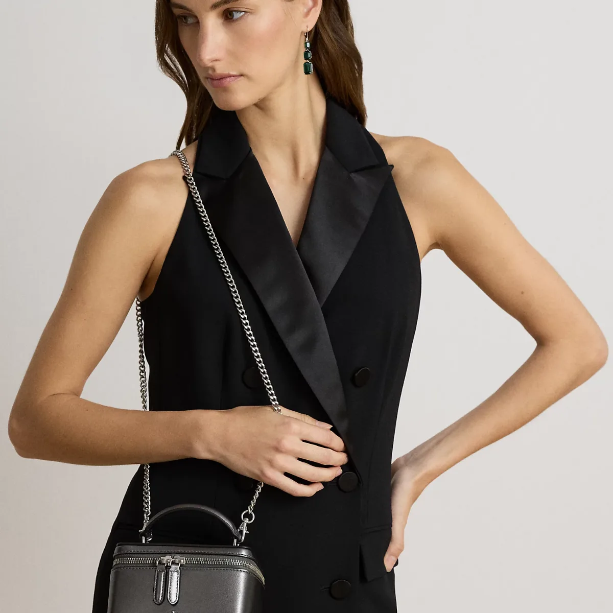 Metallic Small Hallee Crossbody Bag by Ralph Lauren