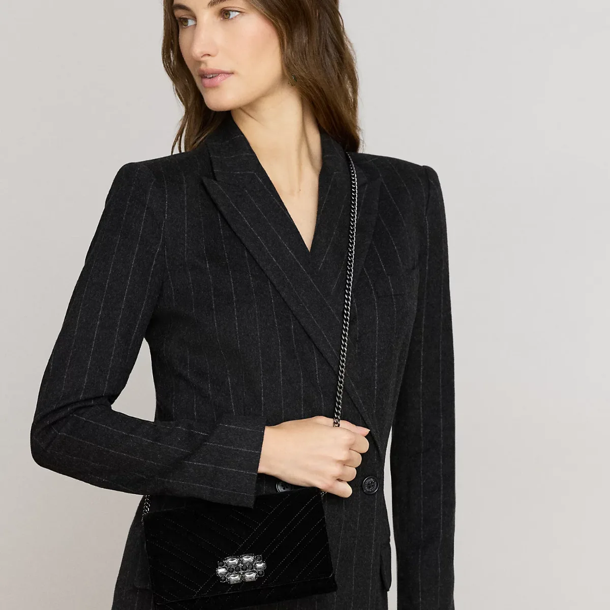 Quilted Velvet Medium Adair II Crossbody by Ralph Lauren