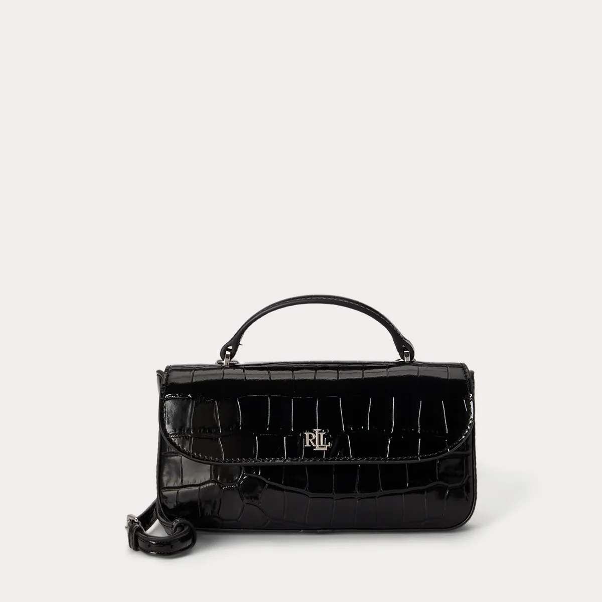 Croc-Embossed Marcy Crossbody Wallet by Ralph Lauren