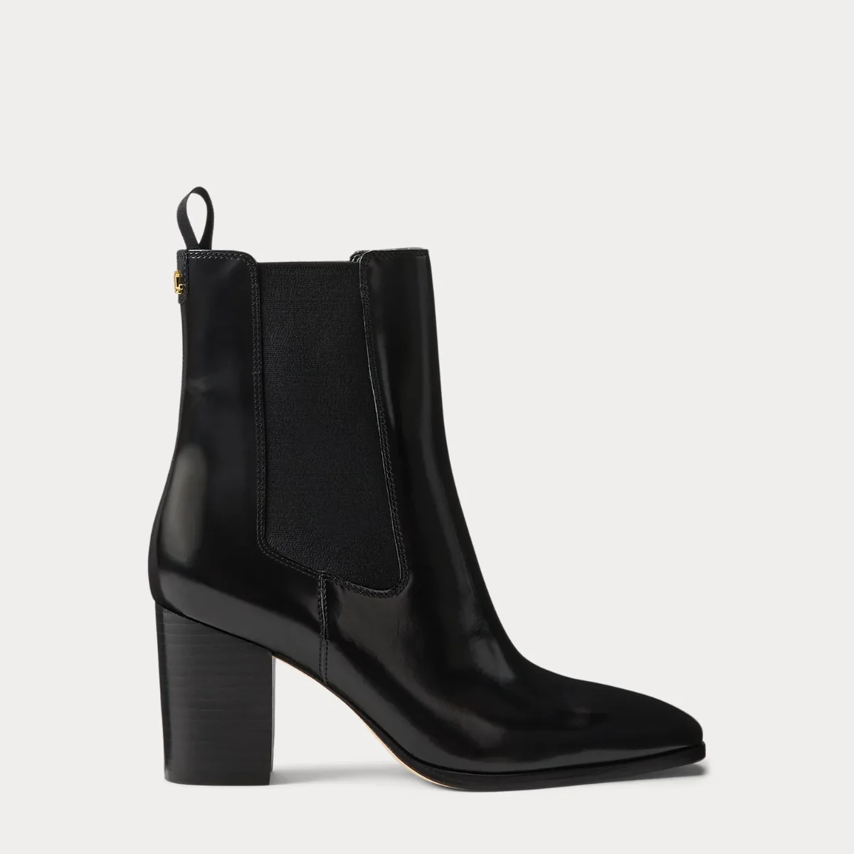 Raelynn Glazed Leather Bootie by Ralph Lauren