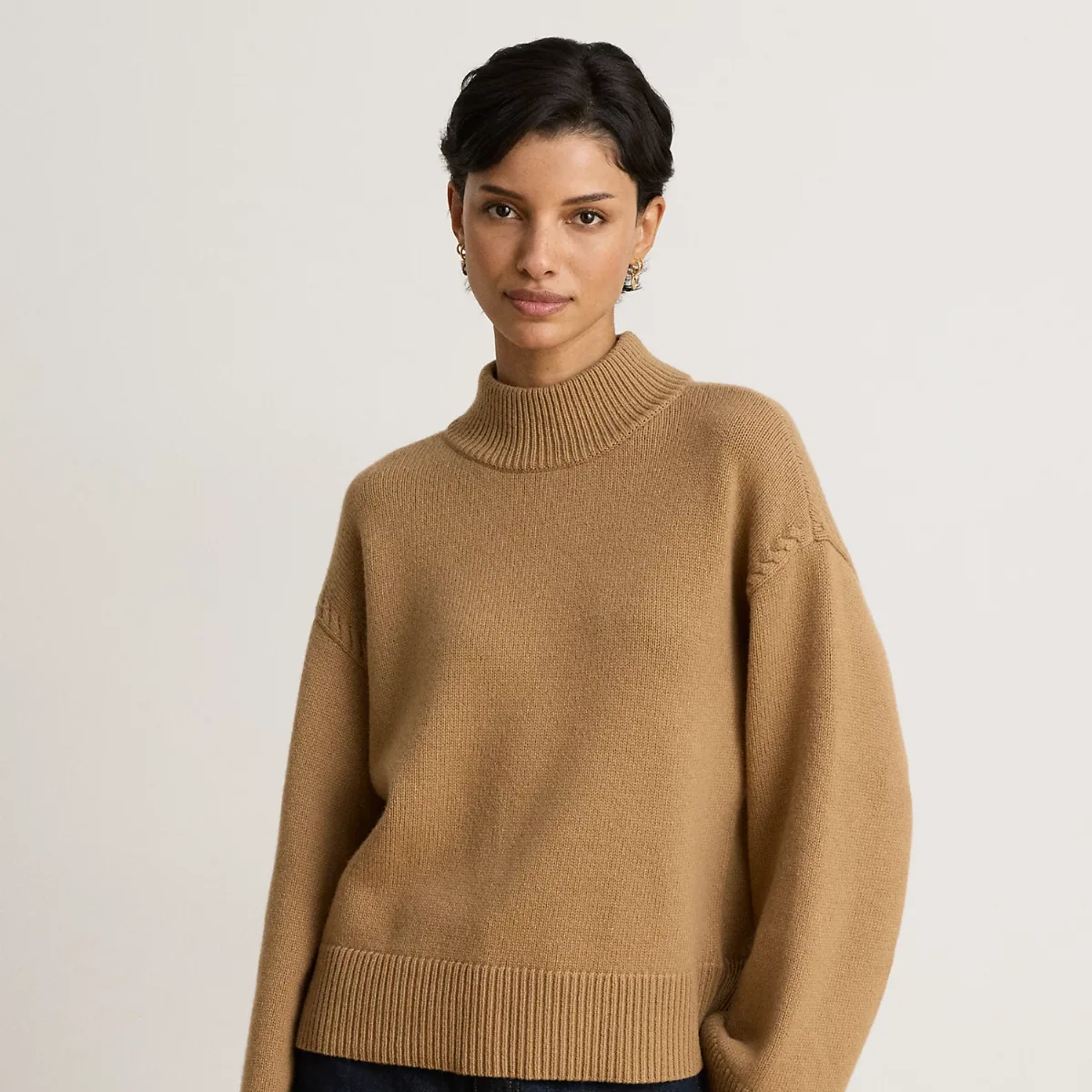 Wool-Blend Mockneck Sweater