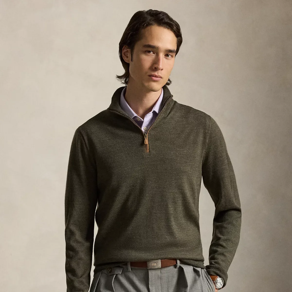 Wool Quarter-Zip Sweater by Ralph Lauren
