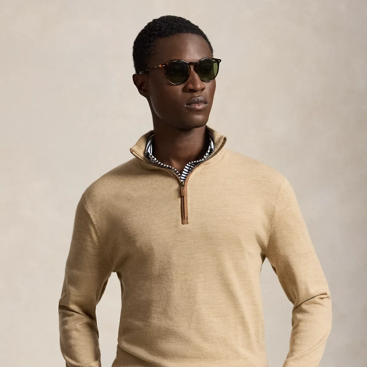Wool Quarter-Zip Sweater by Ralph Lauren