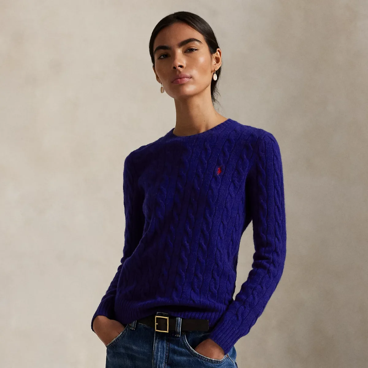 Cable-Knit Wool-Cashmere Sweater by Ralph Lauren