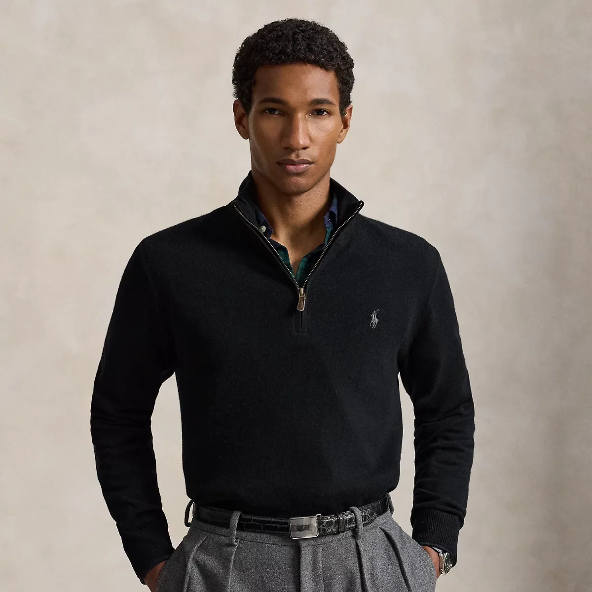 Wool Quarter-Zip Sweater by Ralph Lauren