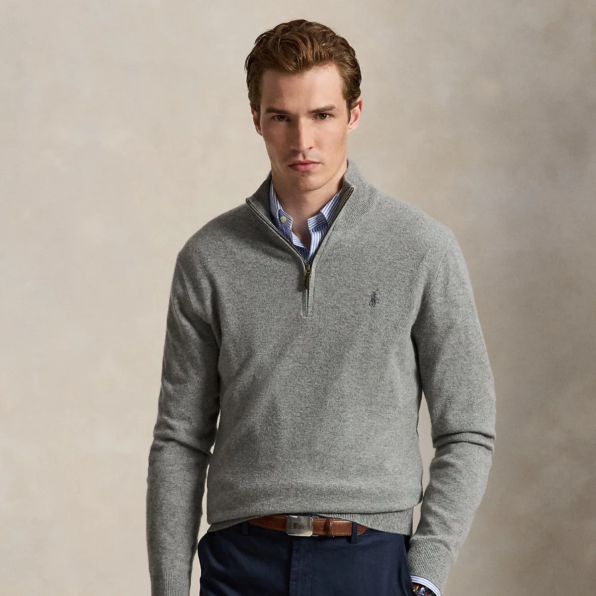 Wool Quarter-Zip Sweater by Ralph Lauren