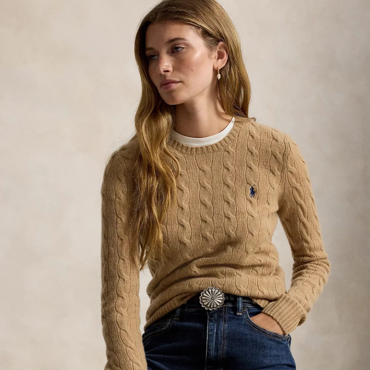 Cable-Knit Wool-Cashmere Sweater by Ralph Lauren