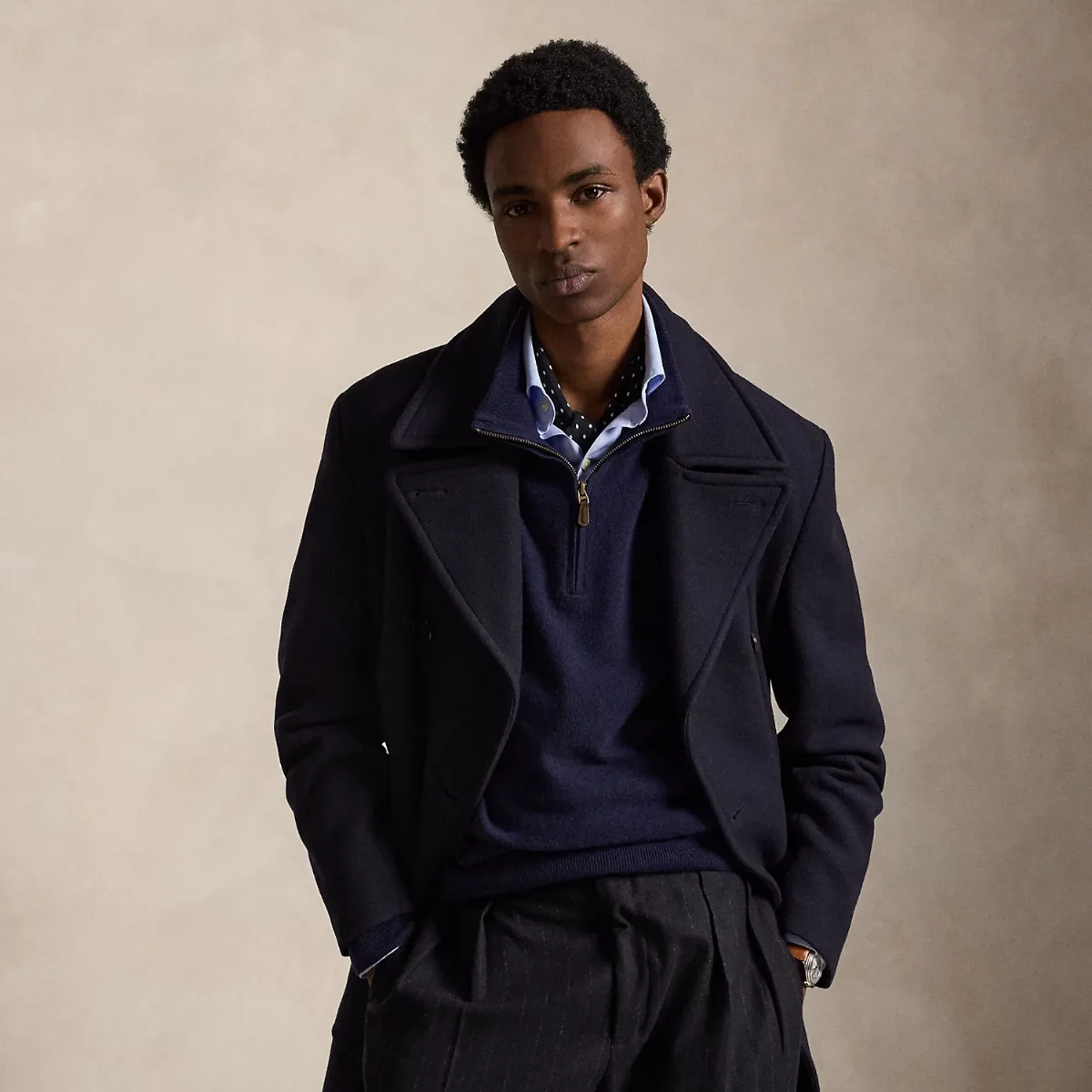 Wool Quarter-Zip Sweater