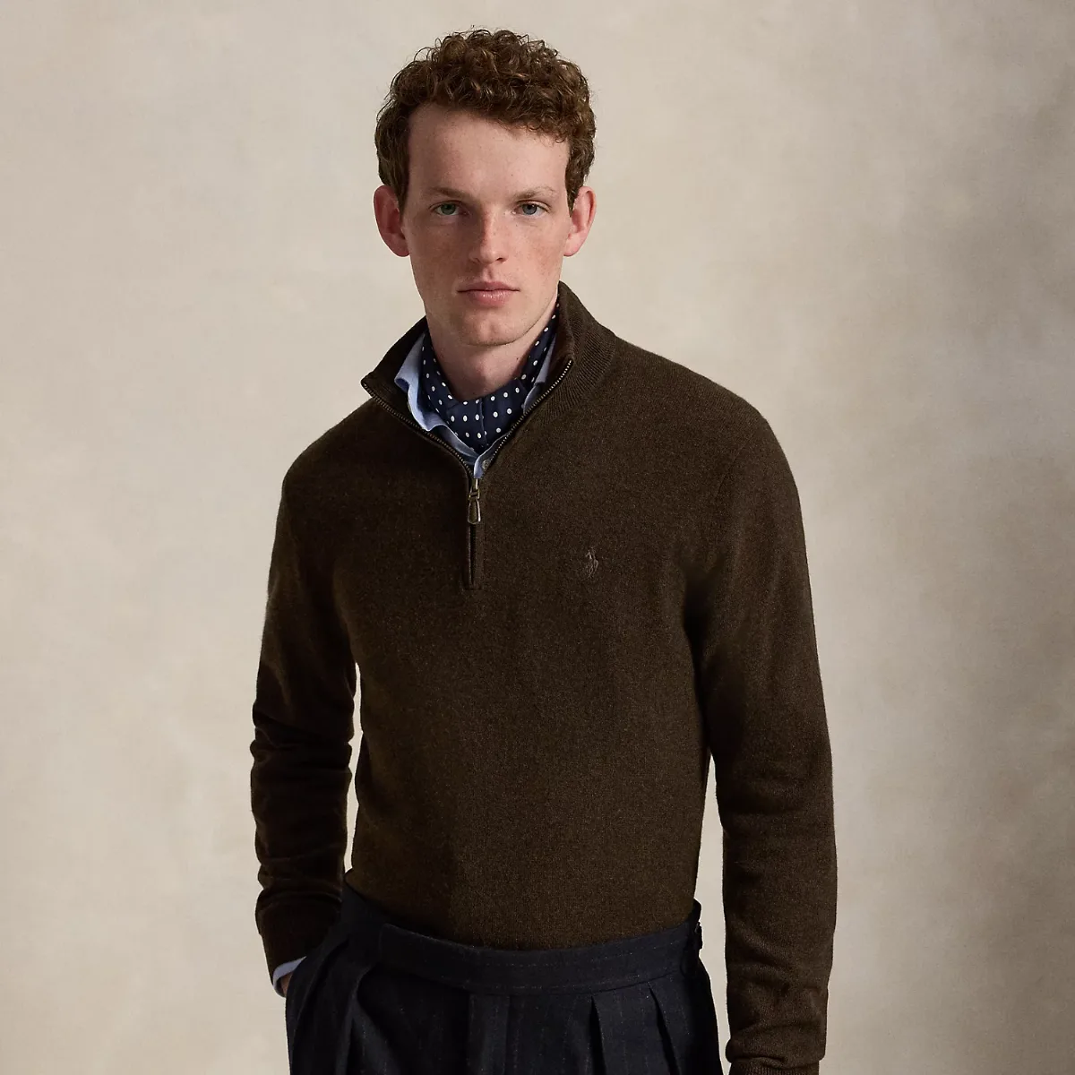 Wool Quarter-Zip Sweater by Ralph Lauren
