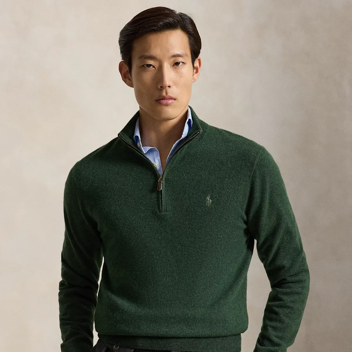Wool Quarter-Zip Sweater by Ralph Lauren