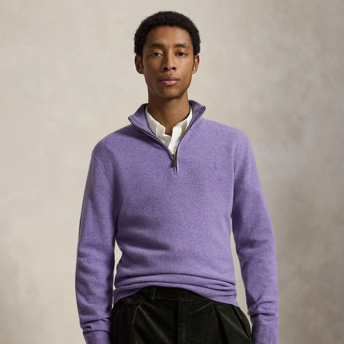 Wool Quarter-Zip Sweater by Ralph Lauren