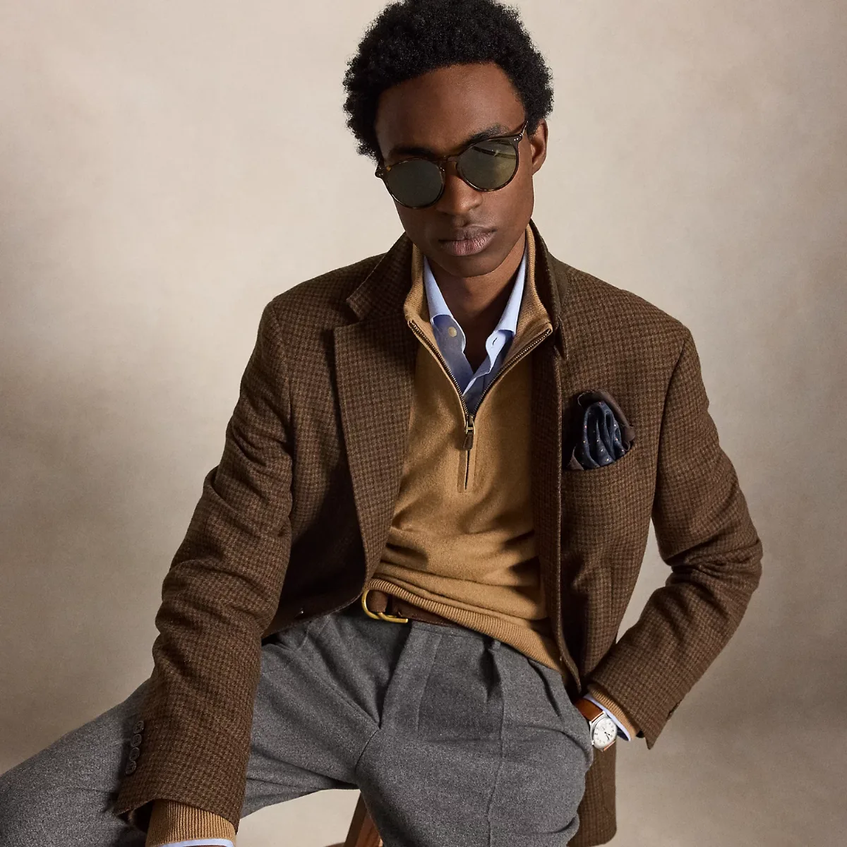 Wool Quarter-Zip Sweater by Ralph Lauren