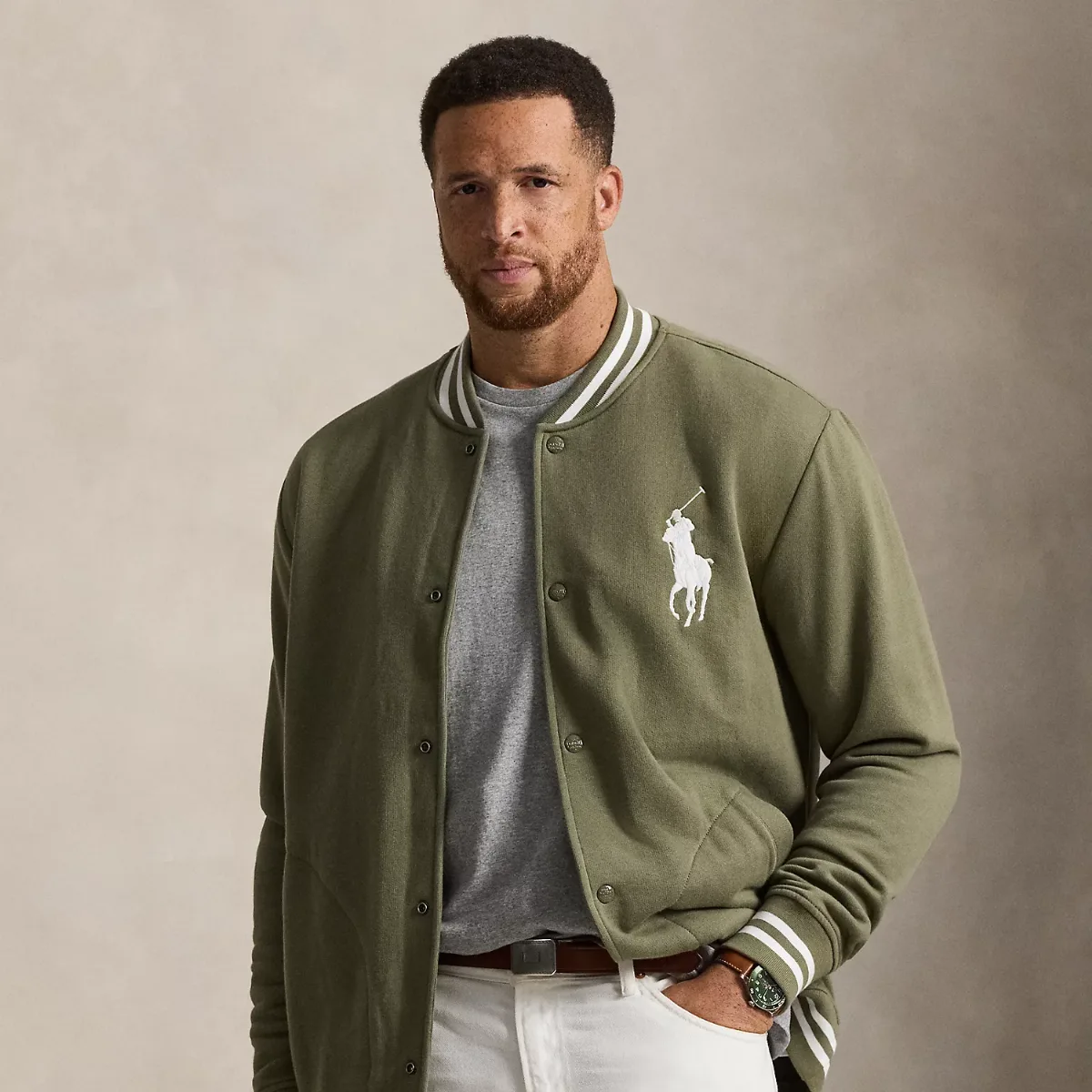 Big Pony Fleece Baseball Jacket by Ralph Lauren