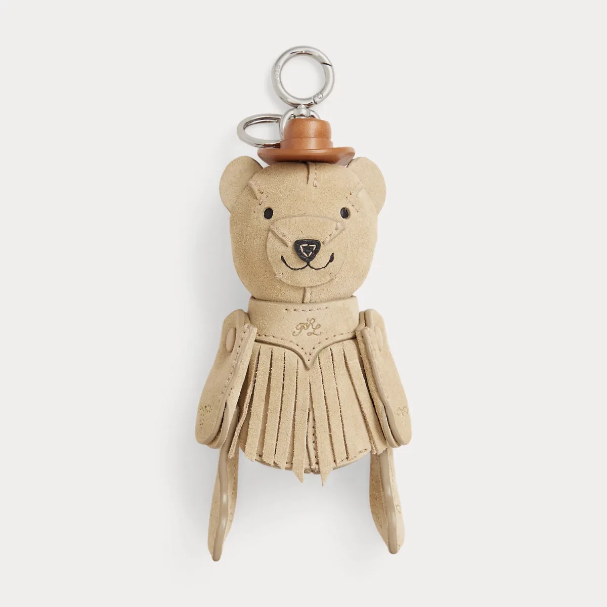 Western Polo Bear Leather Bag Charm