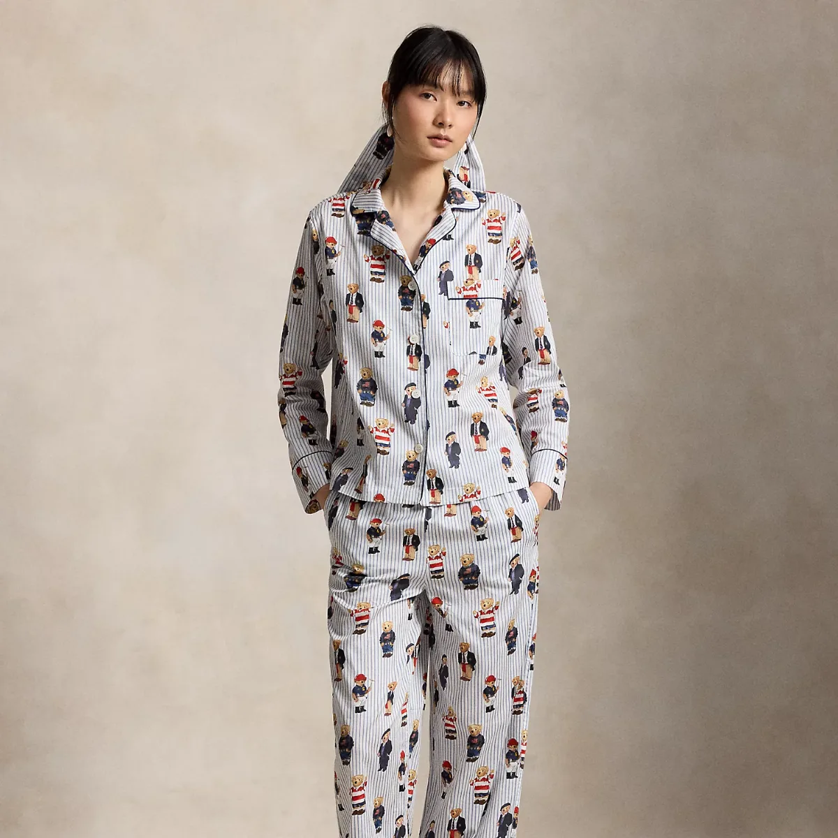 Polo Bear Cotton Sateen Pajama Set by Ralph Lauren